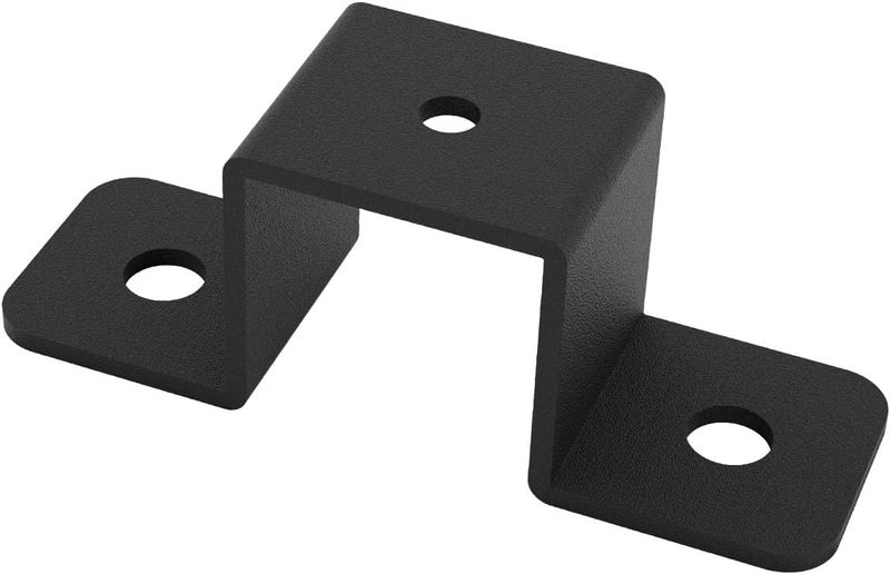 Wpbhk 4Pcs Square Tube Strap Clamp, 1" x 1" Strap Post Ties, Black Deck Fence Post Tie Bracket, Square Tube Buckle, U-Shaped Pipe Clamp Bracket - Image 5